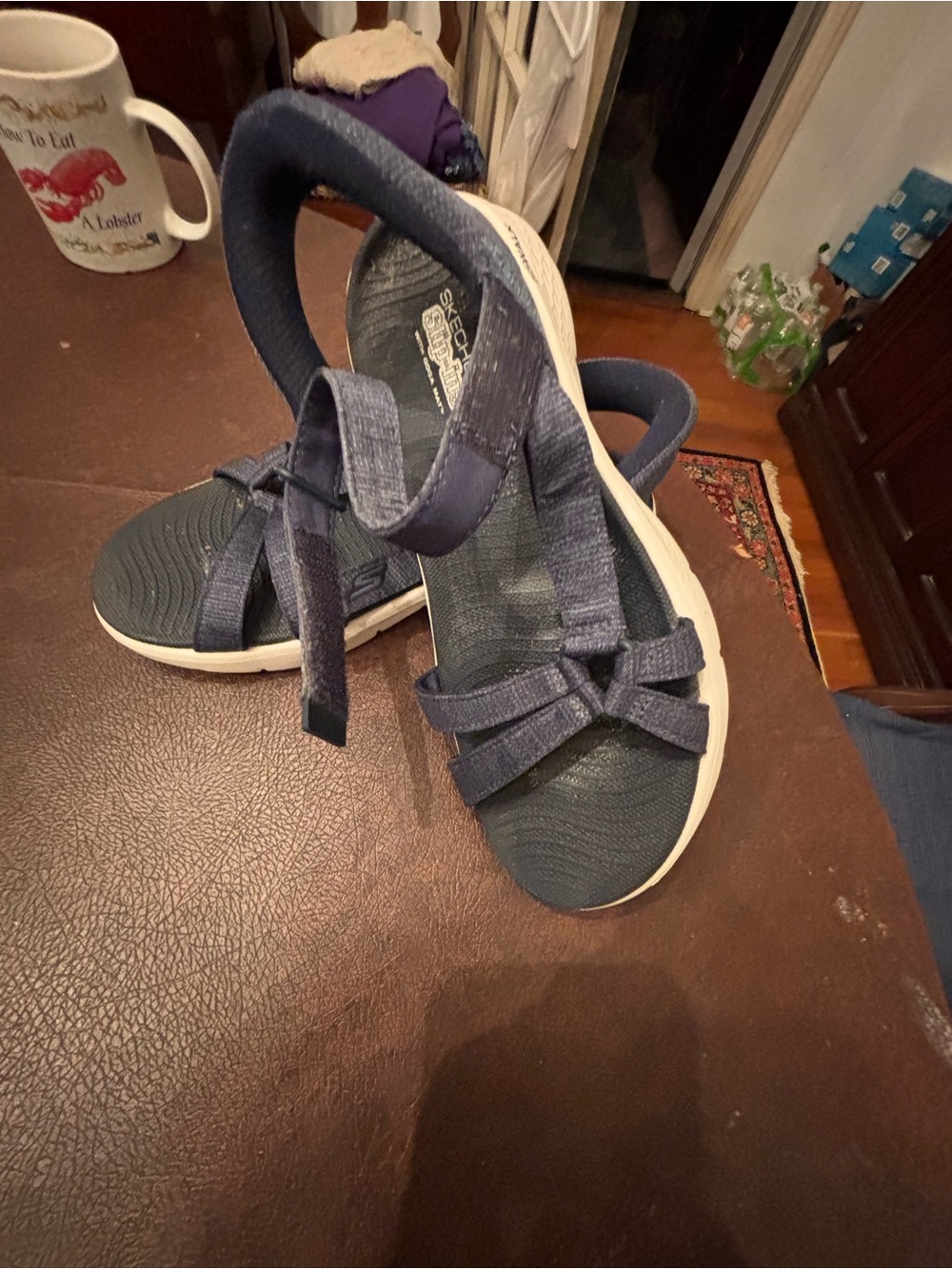 Skechers Navy Blue Women's Comfort Sandals Size 8